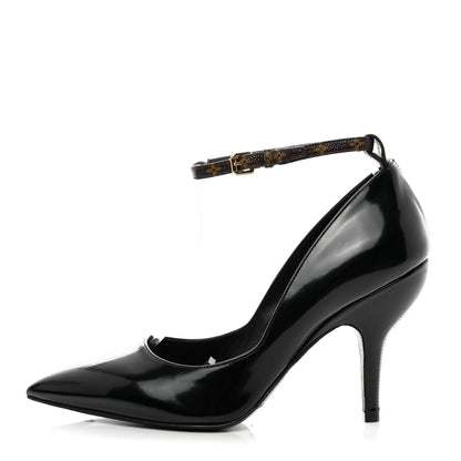 Louis Vuitton Patent Monogram Uniformes Pumps 37 Black 1 of 8