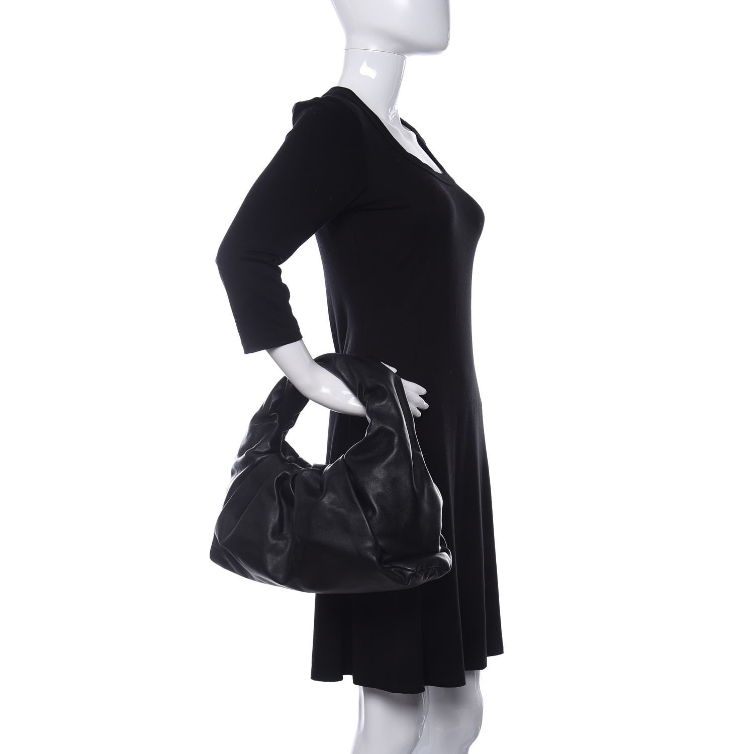 Bottega Veneta Smooth Butter Calfskin The Shoulder Pouch Black 2 of 10