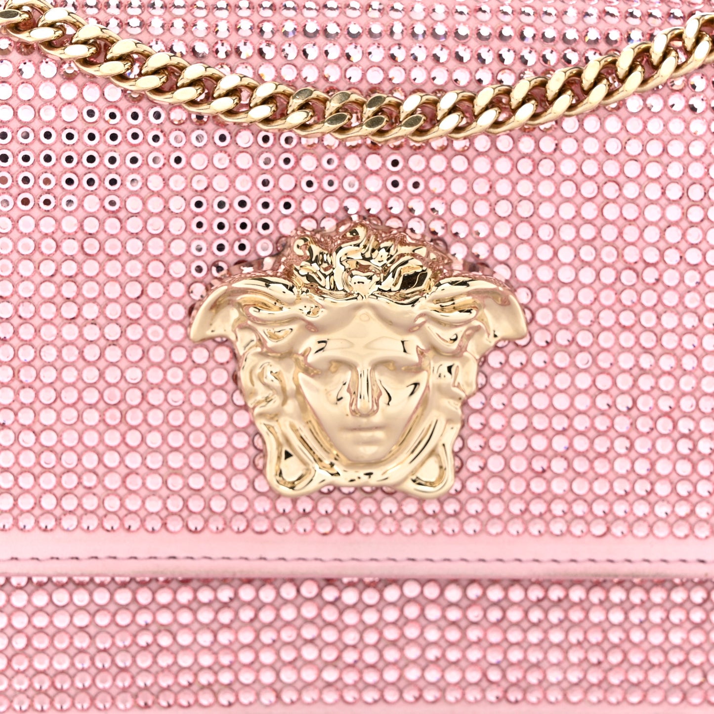 Vitello Crystal Palazzo Evening Bag Pink