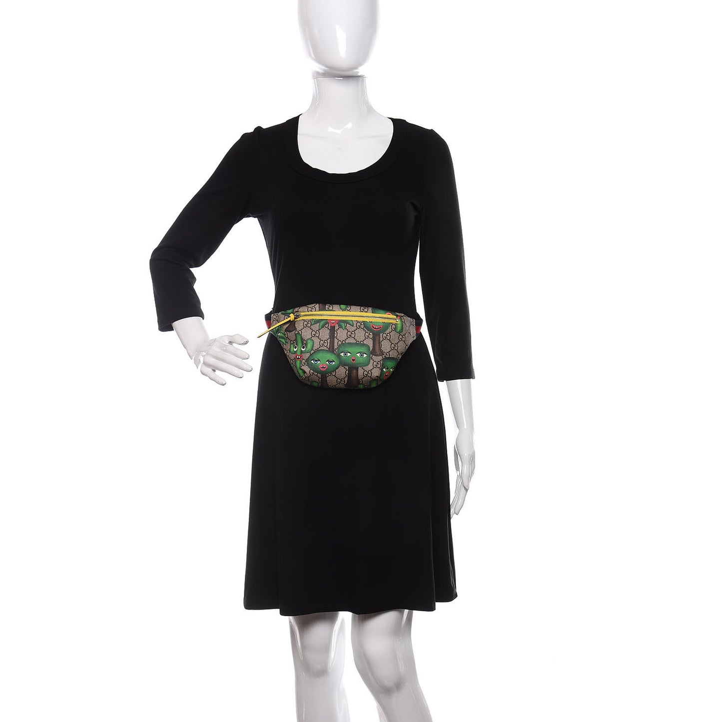 GG Supreme Monogram Smiling Plants Childrens Belt Bag Multicolor