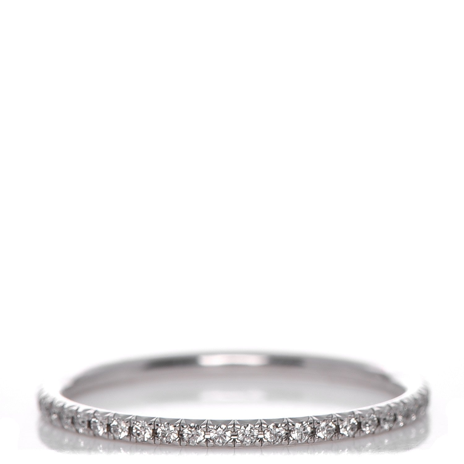 Tiffany 18K White Gold Diamond Metro Ring 8 1 of 4