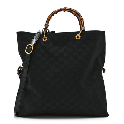 Gucci GG Monogram Bamboo Reversible Tote Black 1 of 18