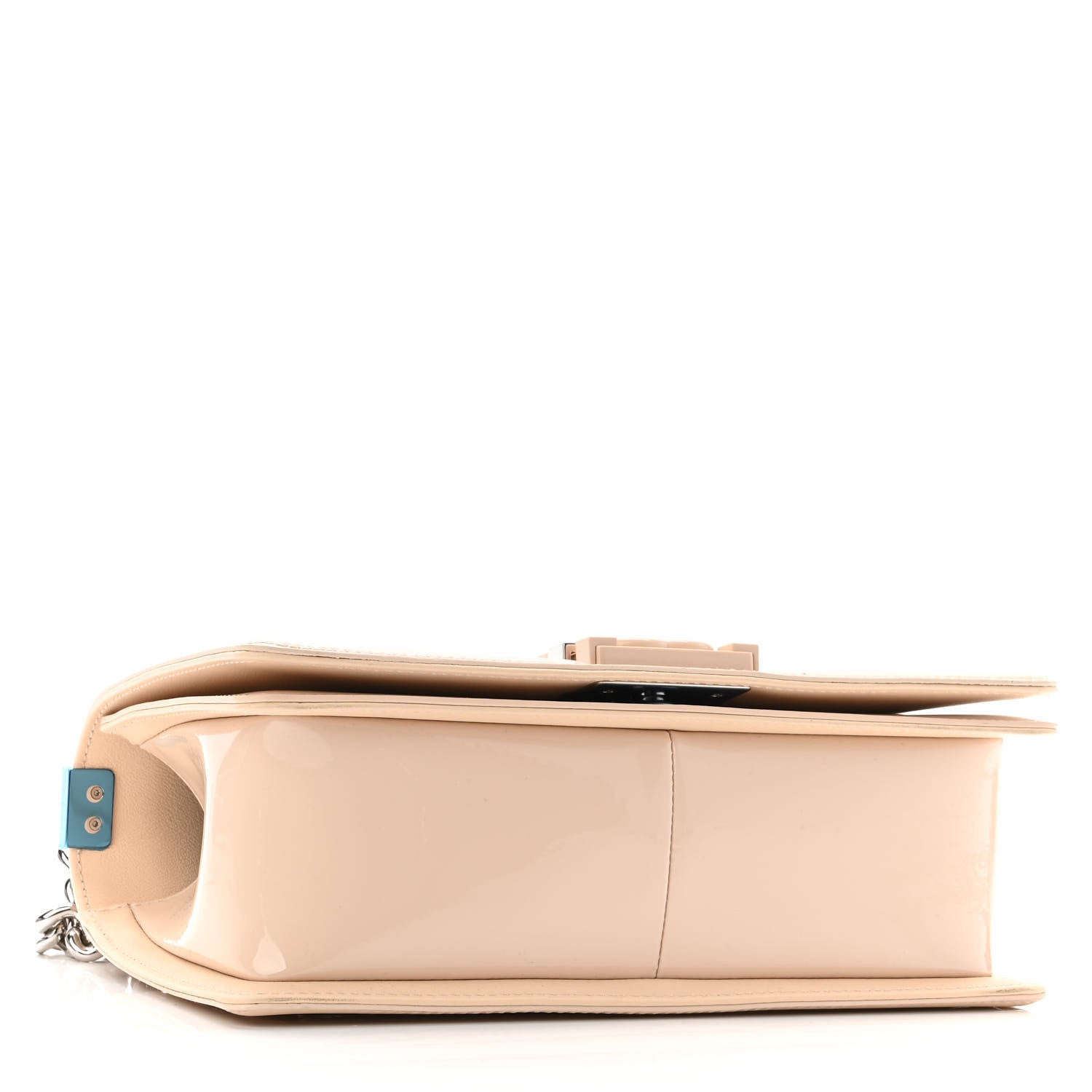 Chanel Patent CalfskinMedi um Boy Flap Plexiglass Beige 3 of 9