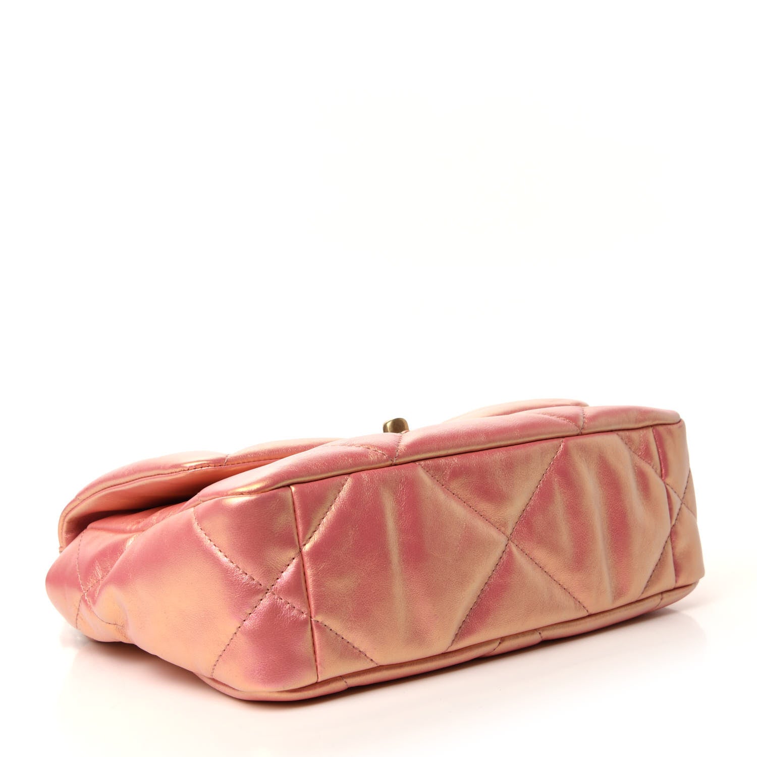 Chanel Iridescent Calfskin Quilted Medium 19 Flap Pink 4 of 10