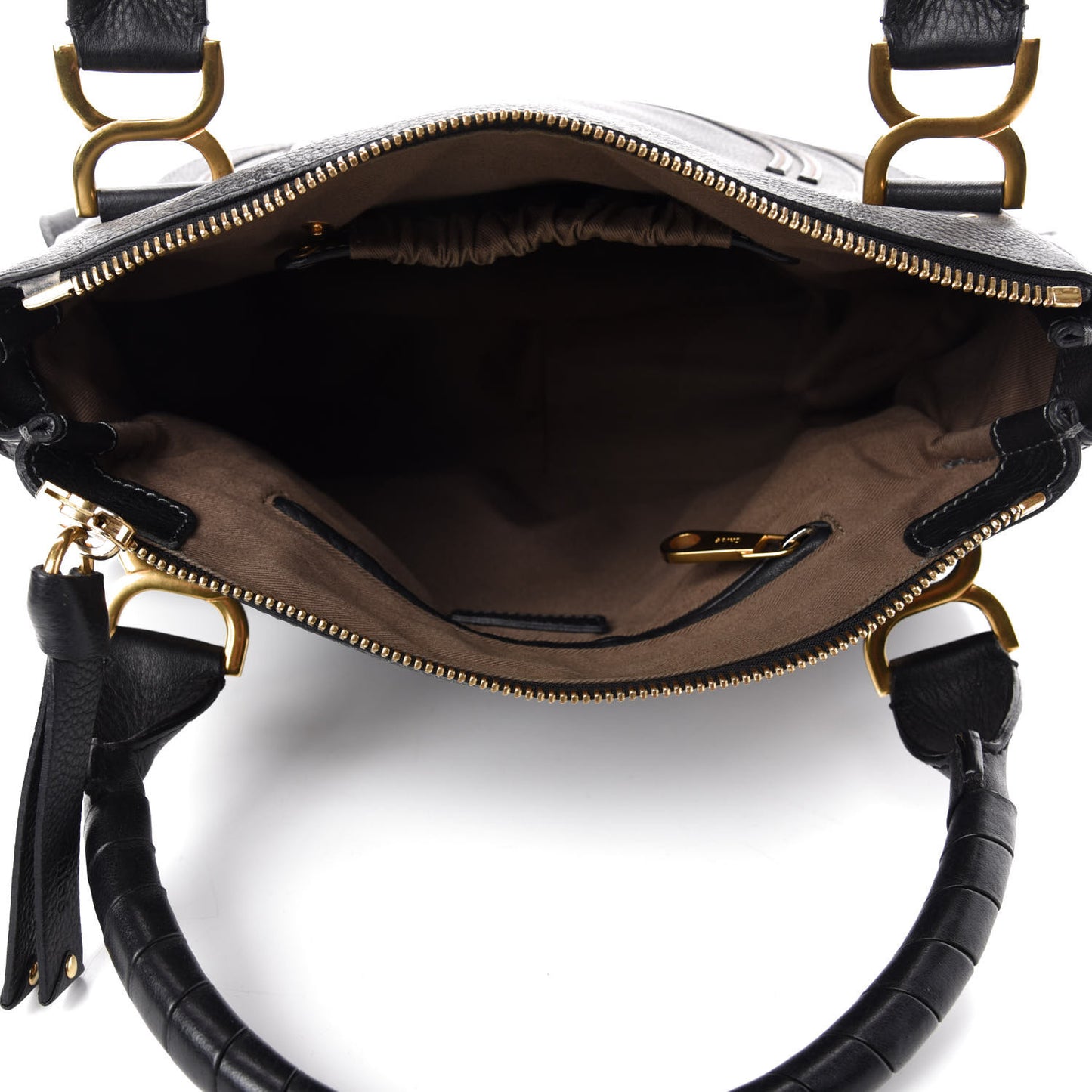 Calfskin Medium Marcie Satchel Black