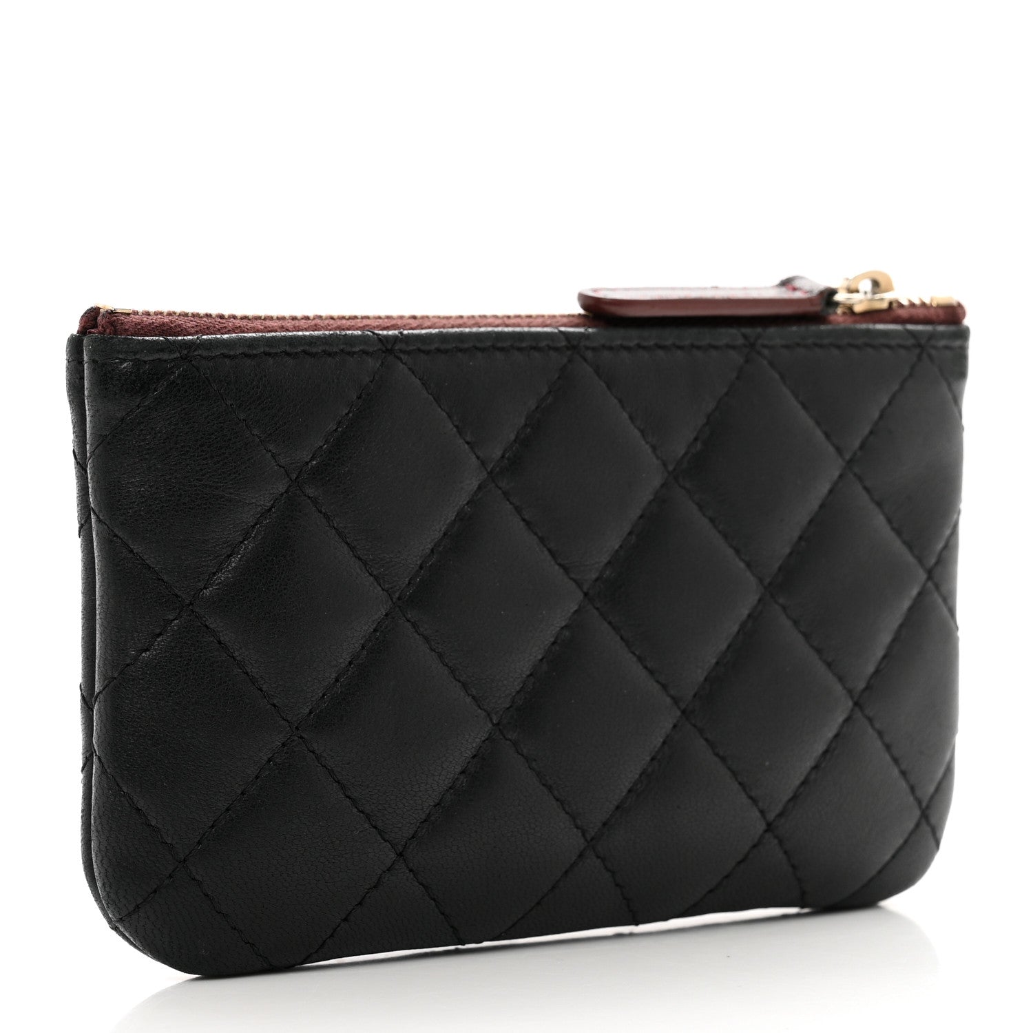 Chanel Lambskin Quilted Small Cosmetic Case Black 3 of 9