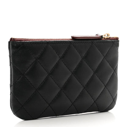 Chanel Lambskin Quilted Small Cosmetic Case Black 3 of 9