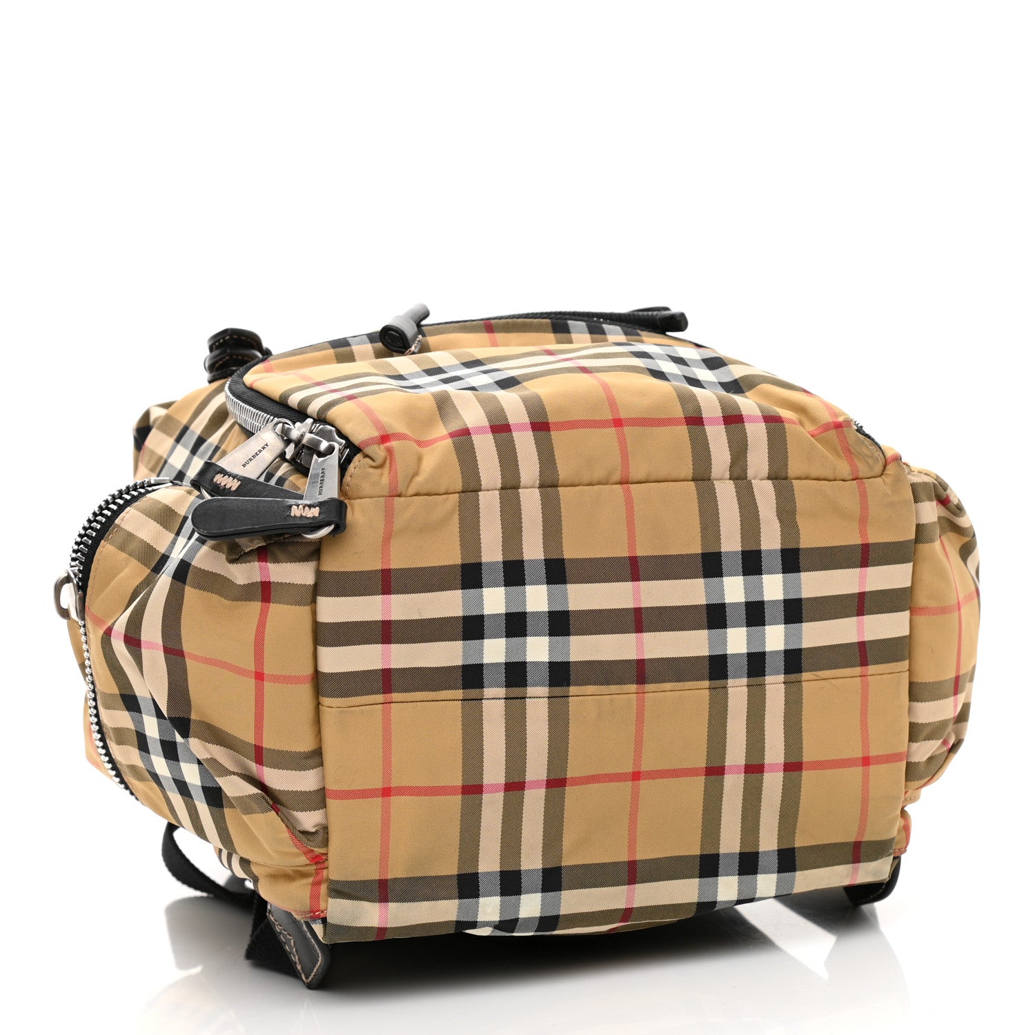 Burberry Nylon Vintage Check Medium Rucksack Backpack Antique Yellow 4 of 15