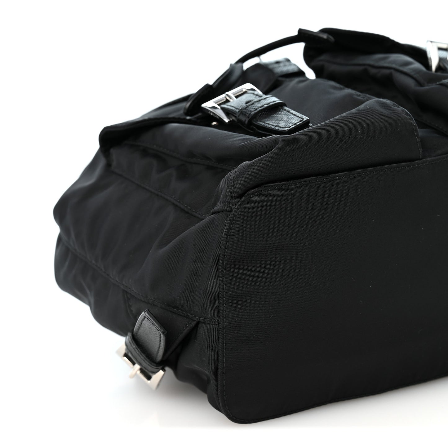 Re-Nylon Vela Saffiano Small Backpack Black