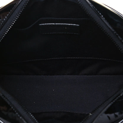 Saint Laurent Patent Calfskin Matelasse Monogram Lou Camera Bag Black 7 of 9