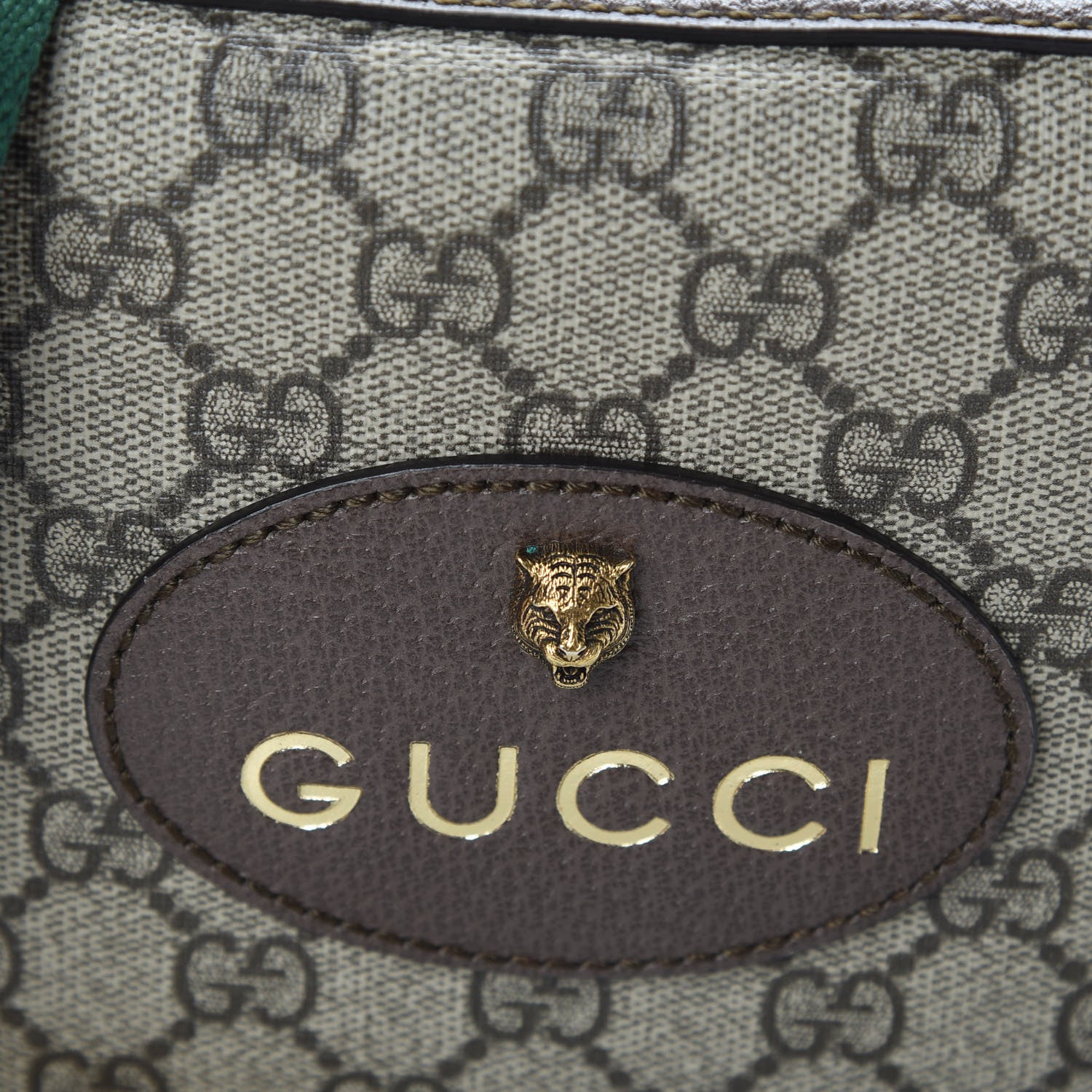 Gucci GG Supreme Monogram Web Neo Vintage Shoulder Bag Beige New Acero Crop 11 of 12