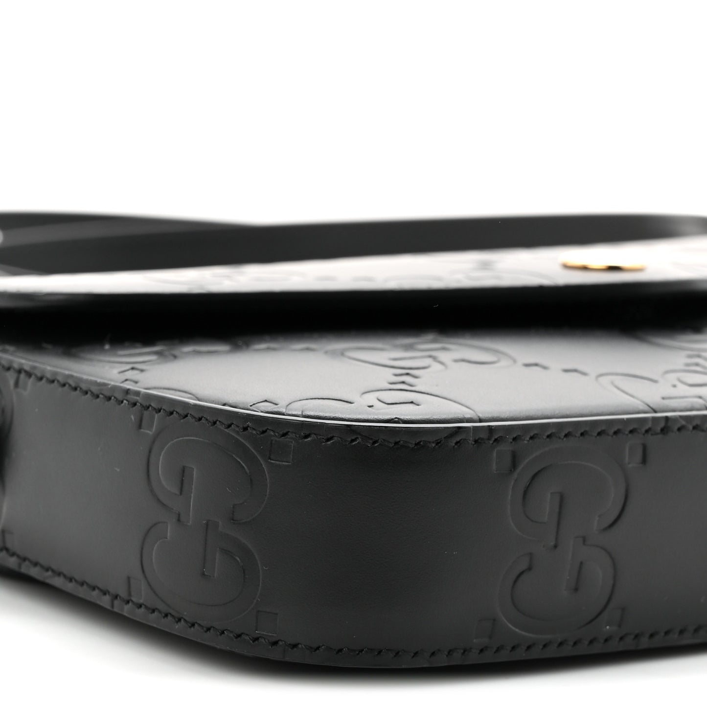 Gilbert Calfskin GG Super Mini Shoulder Bag Black