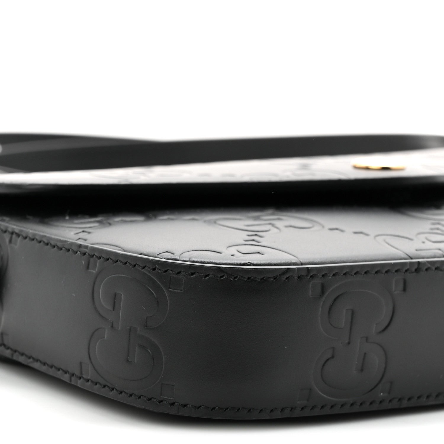 Gucci Gilbert Calfskin GG Super Mini Shoulder Bag Black 9 of 10
