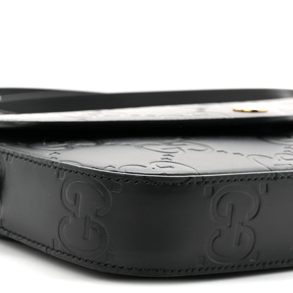 Gucci Gilbert Calfskin GG Super Mini Shoulder Bag Black 9 of 10