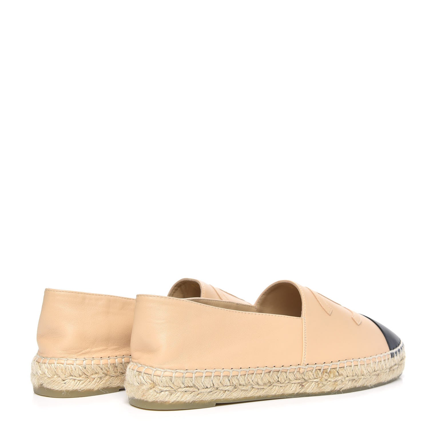 Chanel Lambskin CC Espadrilles 41 Beige Black 4 of 7