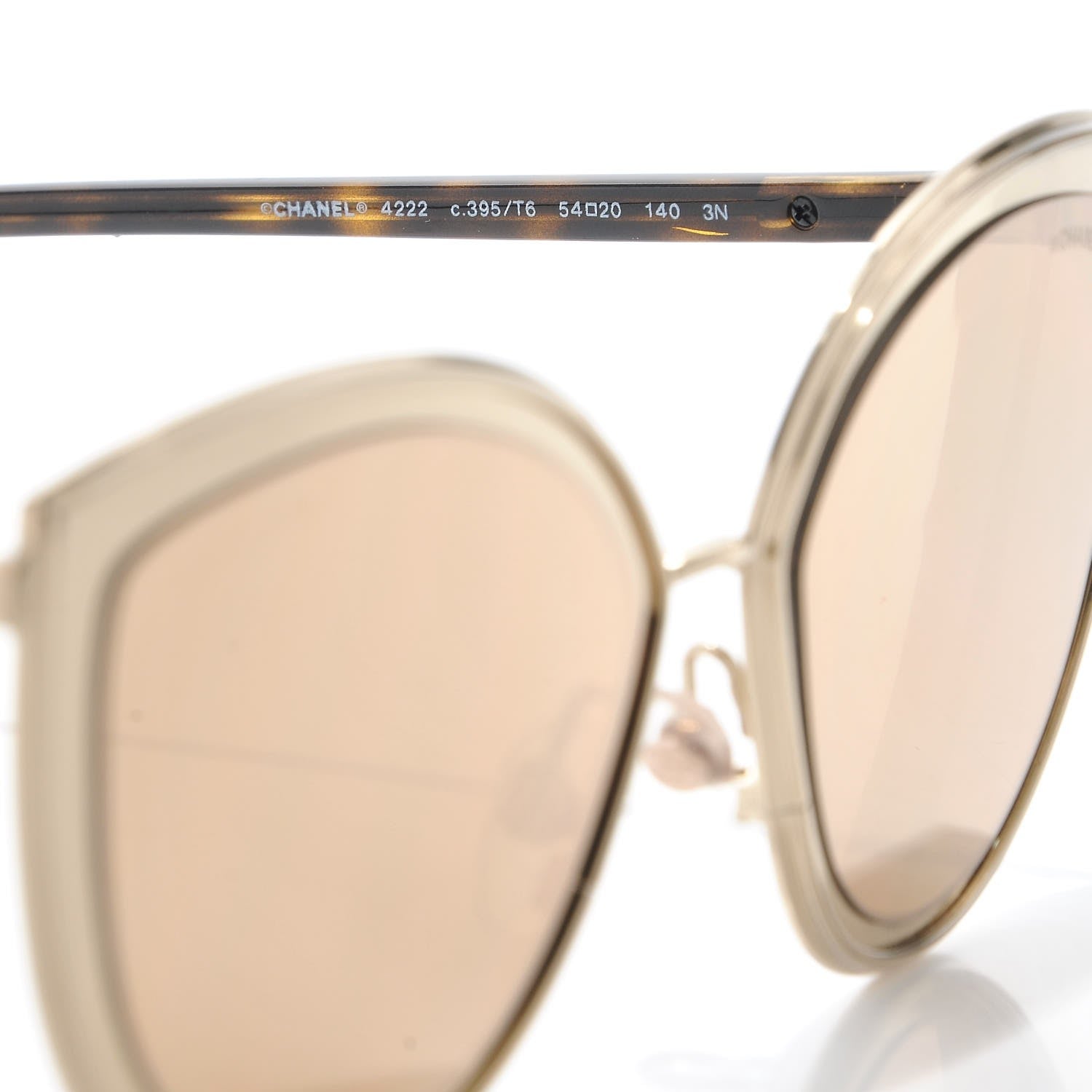 Chanel Metal Cat Eye Sunglasses 4222 Gold 5 of 8
