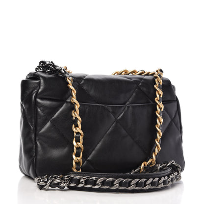 Chanel Goatskin Quilted Medium 19 Flap Black 3 of 11