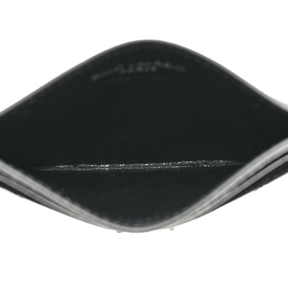 Saint Laurent Grain De Poudre Matelasse Chevron Monogram Credit Card Case Black 5 of 7