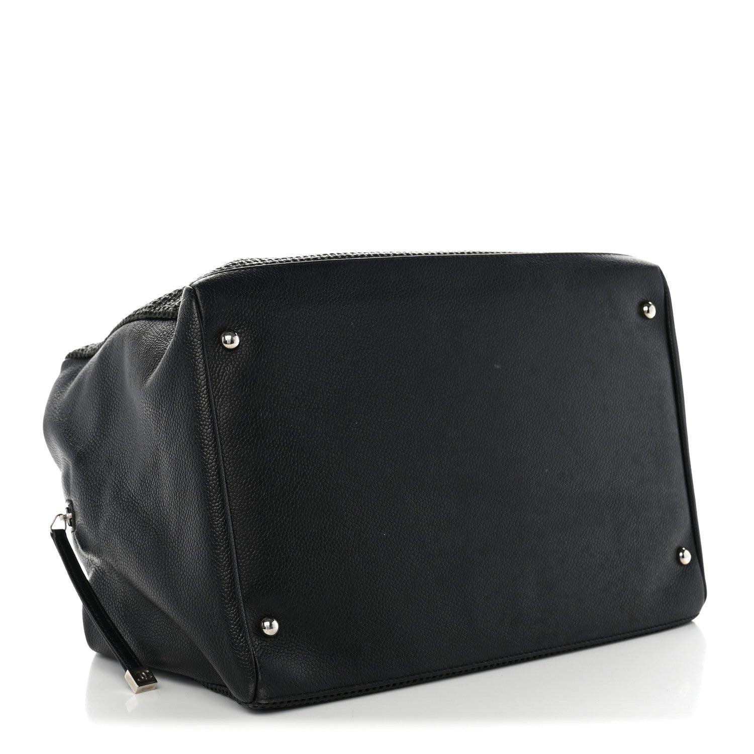 Chanel Leather Perforated Bowler Black 4 of 10