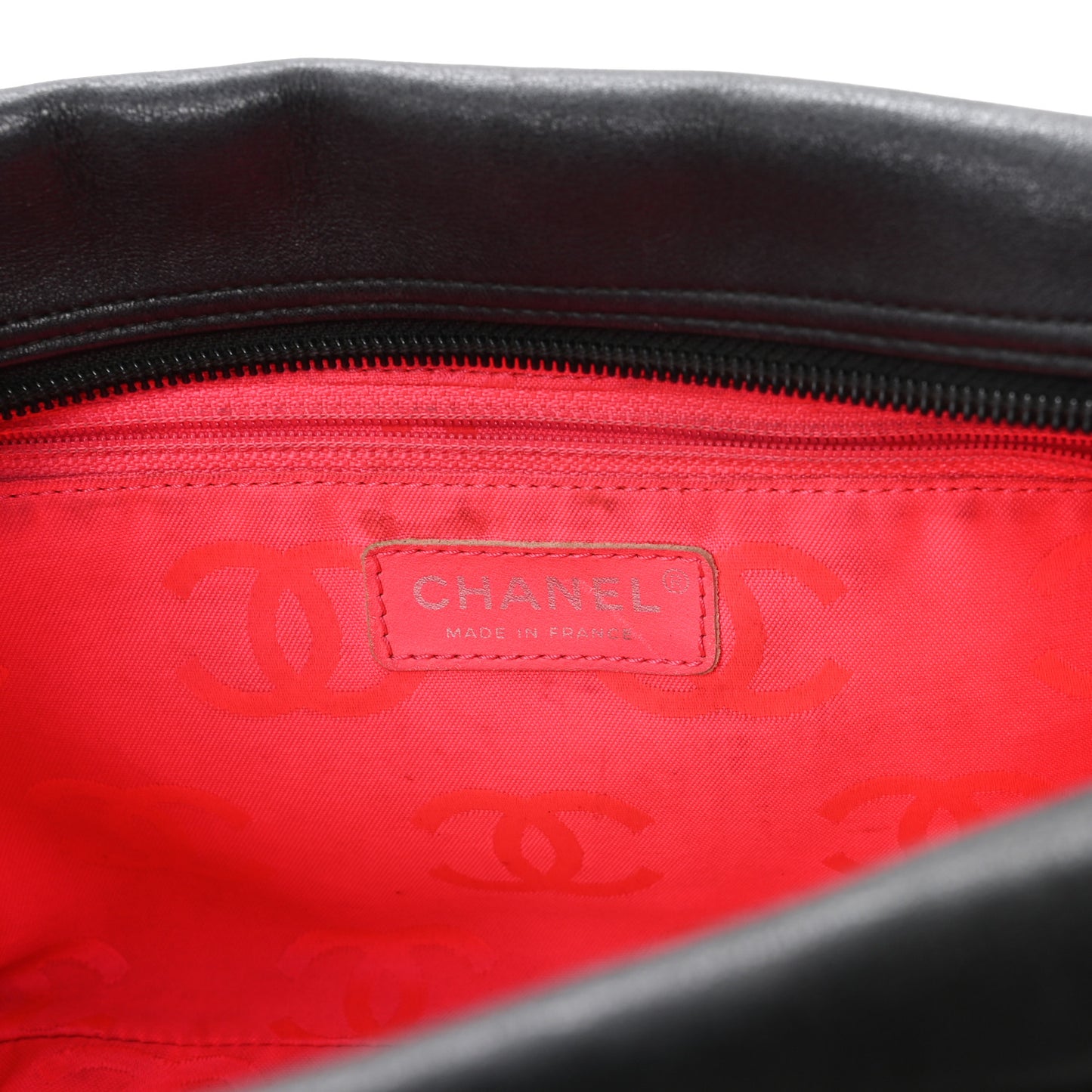 Calfskin Quilted Large Cambon Bowler Black