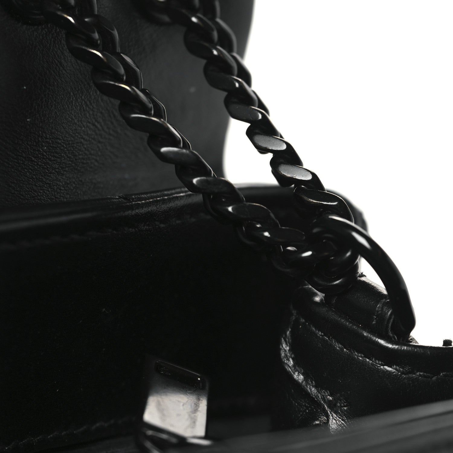 Saint Laurent Calfskin Y Quilted Monogram Monochrome Small Loulou Chain Satchel Black 11 of 12