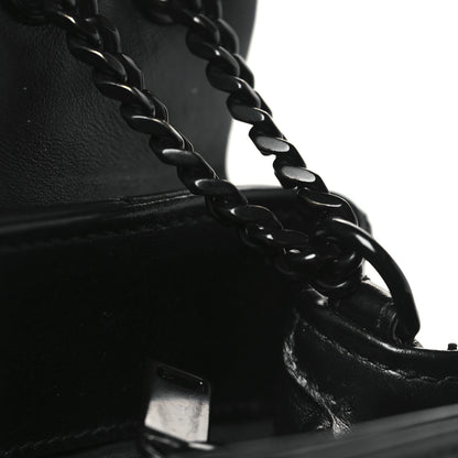 Saint Laurent Calfskin Y Quilted Monogram Monochrome Small Loulou Chain Satchel Black 11 of 12