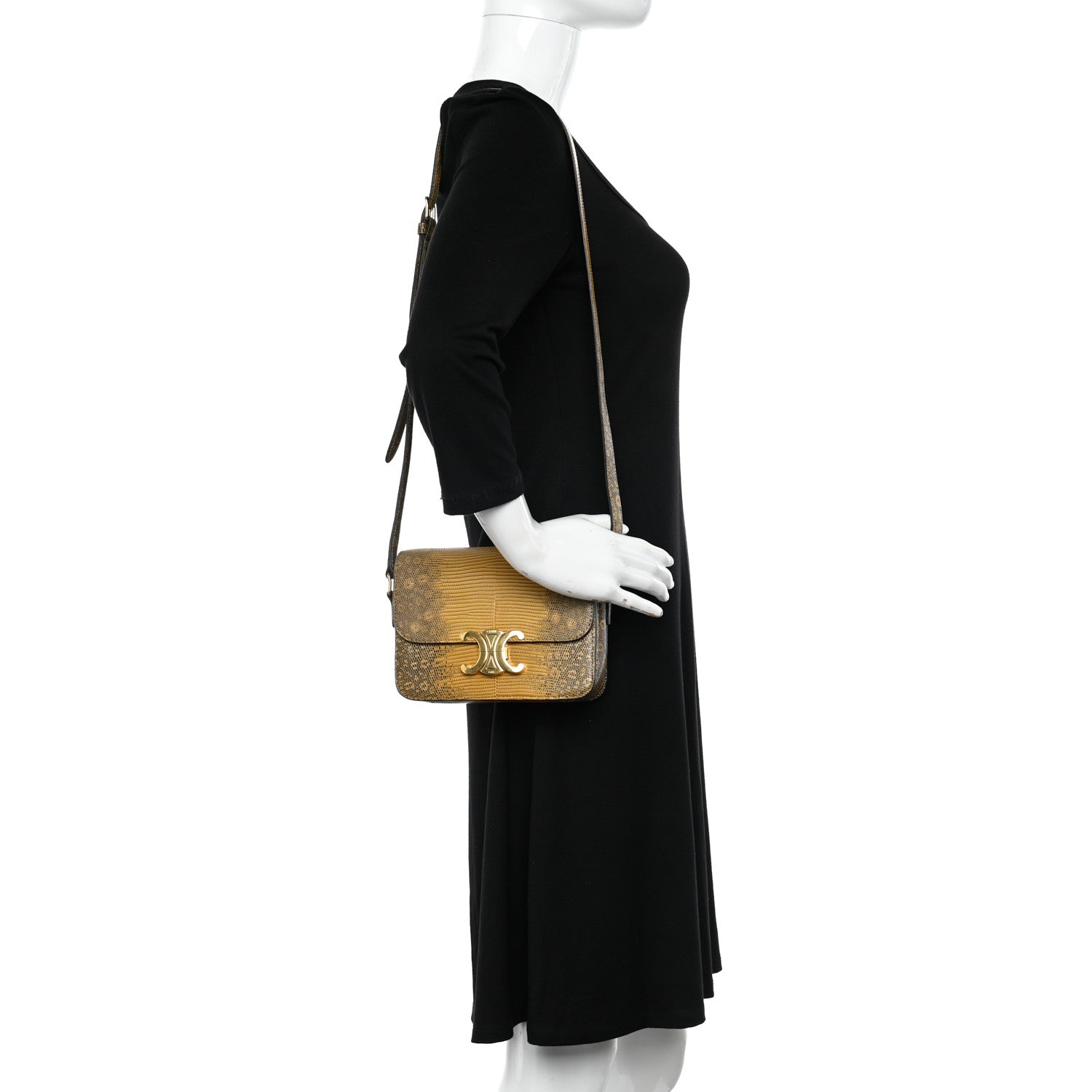 Celine Lizard Teen Triomphe Ochre 2 of 11