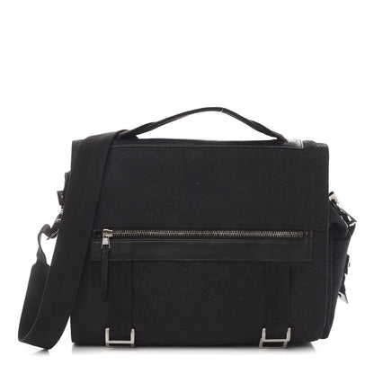 Gucci Monogram Messenger Bag Black 1 of 10