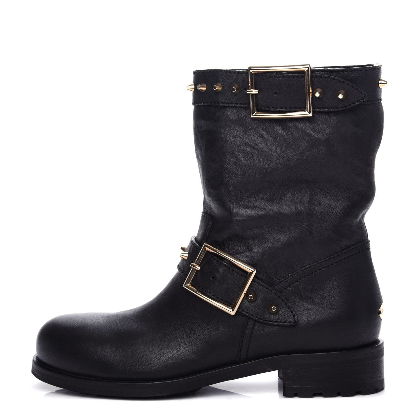 Studded Dash Biker Boots 36.5 Black