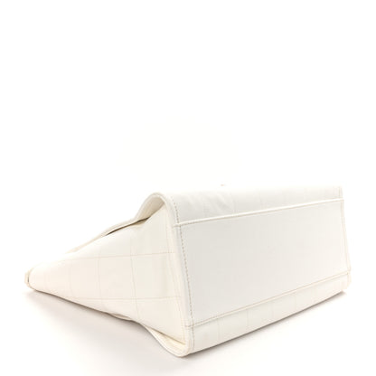 Chanel Cotton Medium Deauville Tote White 5 of 11