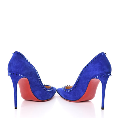 Christian Louboutin Suede Anjalina 100 Pumps 37 Azulejo 6 of 10