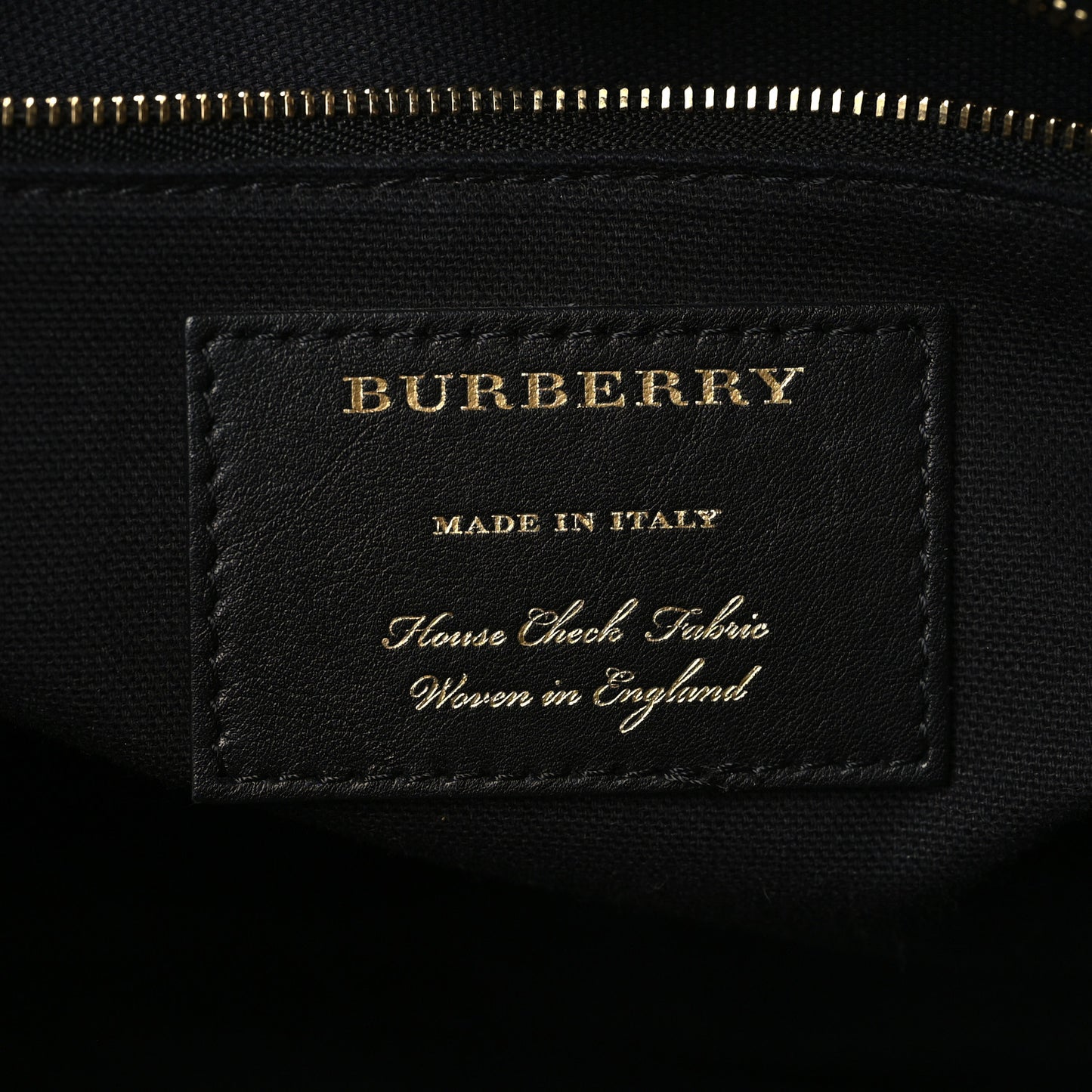 Grainy Calfskin House Check Large Banner Tote Tan