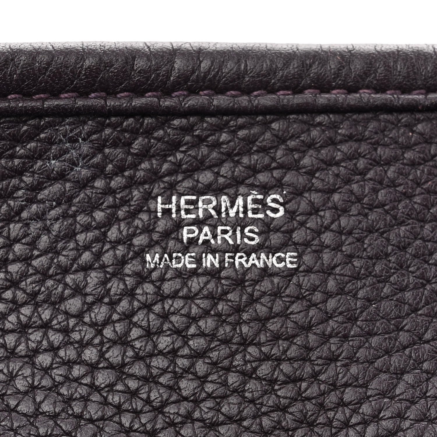Hermes Taurillon Clemence Evelyne III GM Raisin 6 of 14