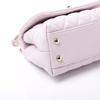 Chanel Caviar Quilted Mini Coco Handle Flap Lilas Lilac 7 of 9