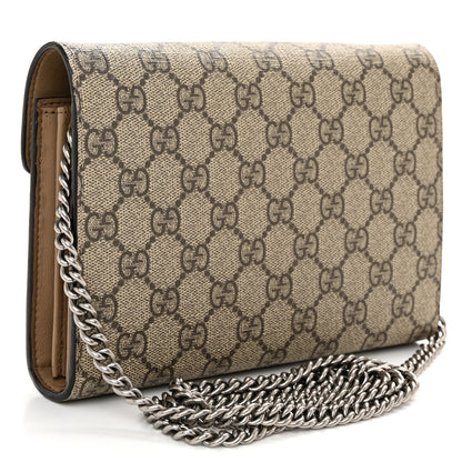 Gucci GG Supreme Monogram Mini Dionysus Chain Wallet Beige Taupe 3 of 12