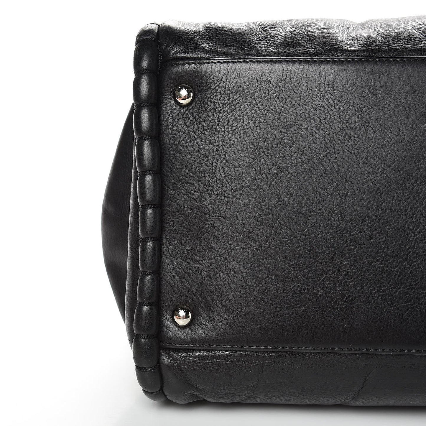 Calfskin Coco Bengal Open Accordion Tote Black