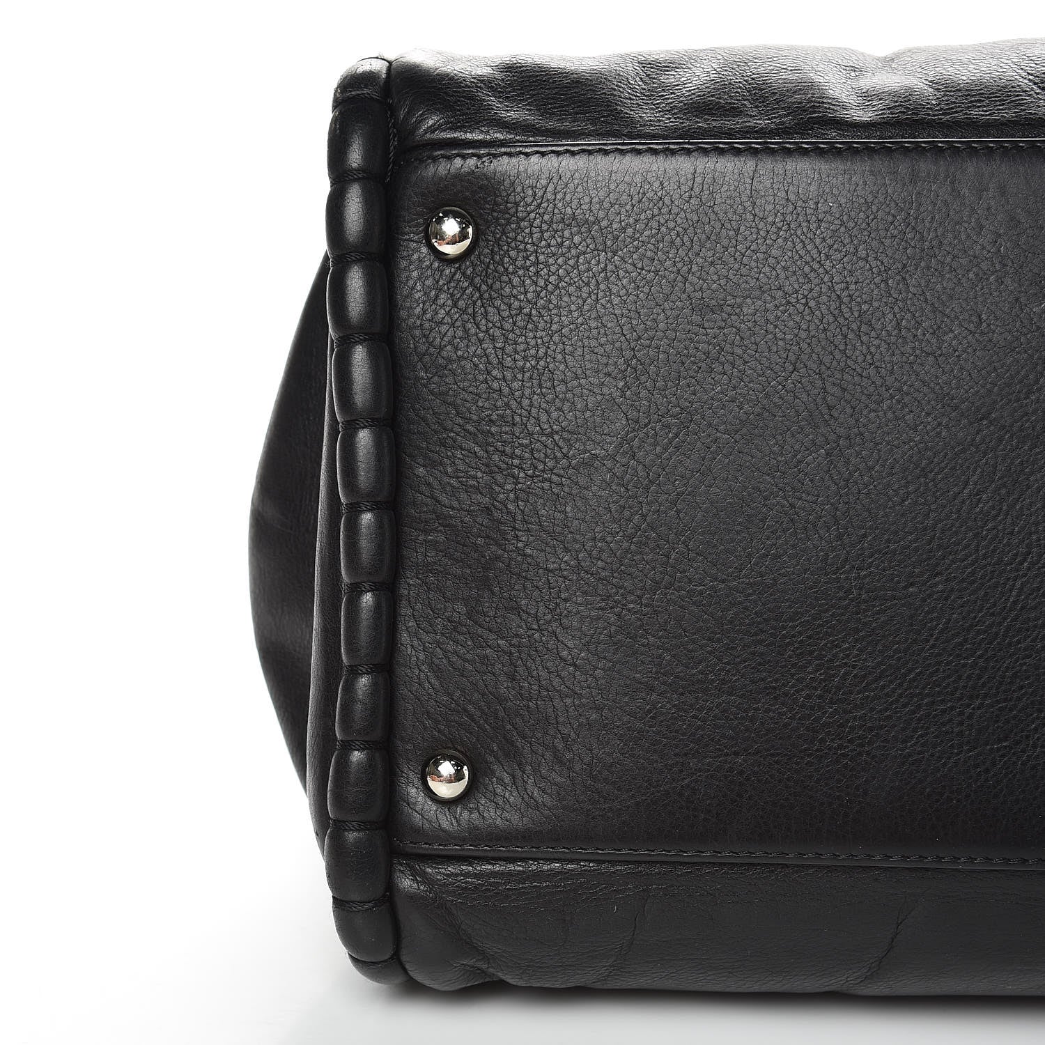 Chanel Calfskin Coco Bengal Open Accordion Tote Black 12 of 13