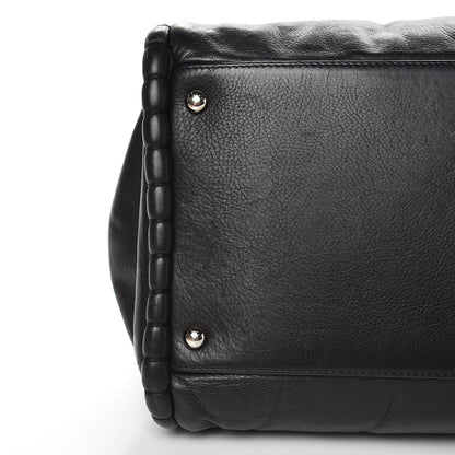 Chanel Calfskin Coco Bengal Open Accordion Tote Black 12 of 13