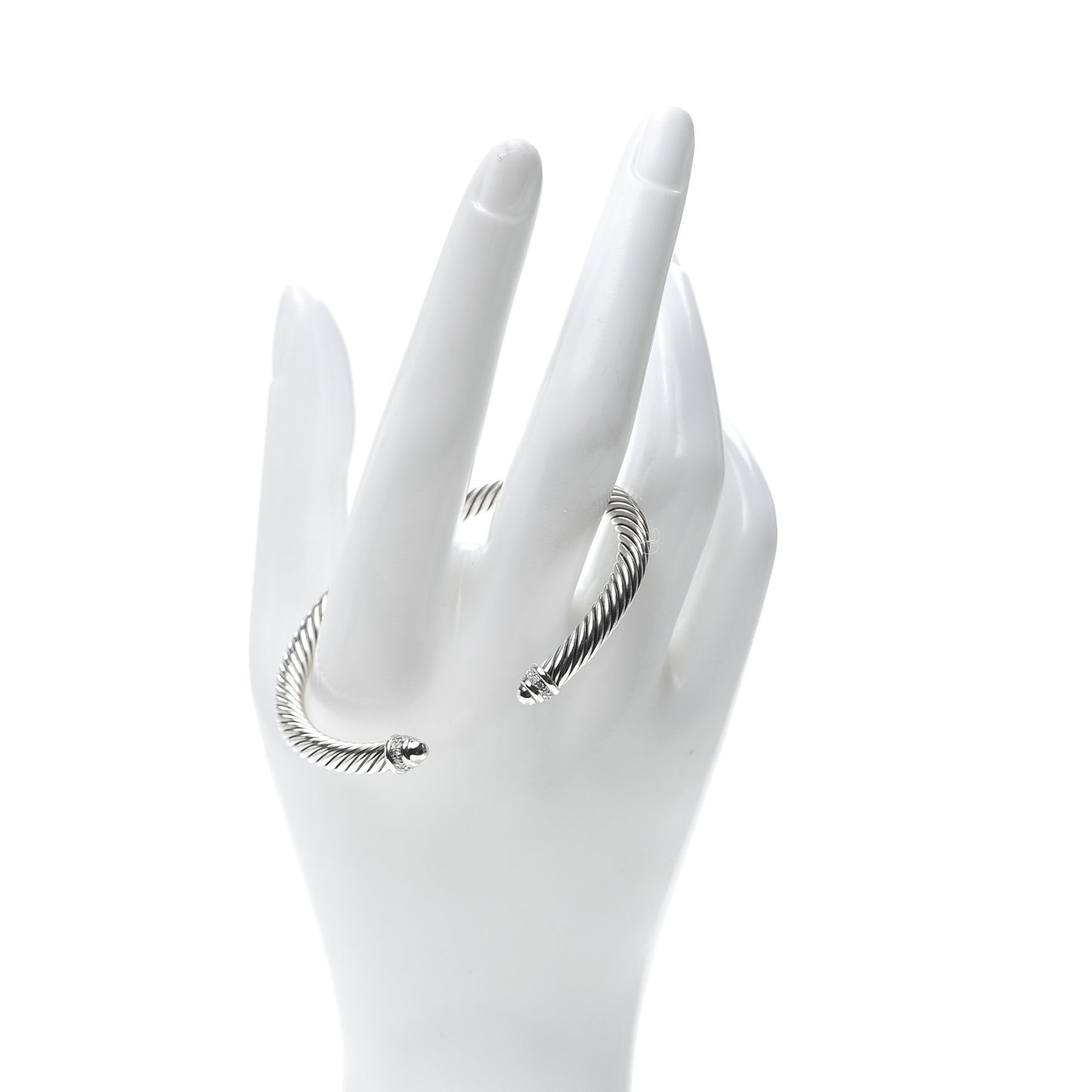 Sterling Silver Diamond 5mm Cable Classics Bracelet