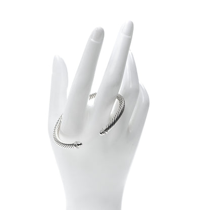 David Yurman Sterling Silver Diamond 5mm Cable Classics Bracelet 6 of 8