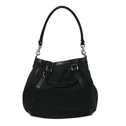 Gucci Monogram Medium Abbey Convertible Tote Black 1 of 11