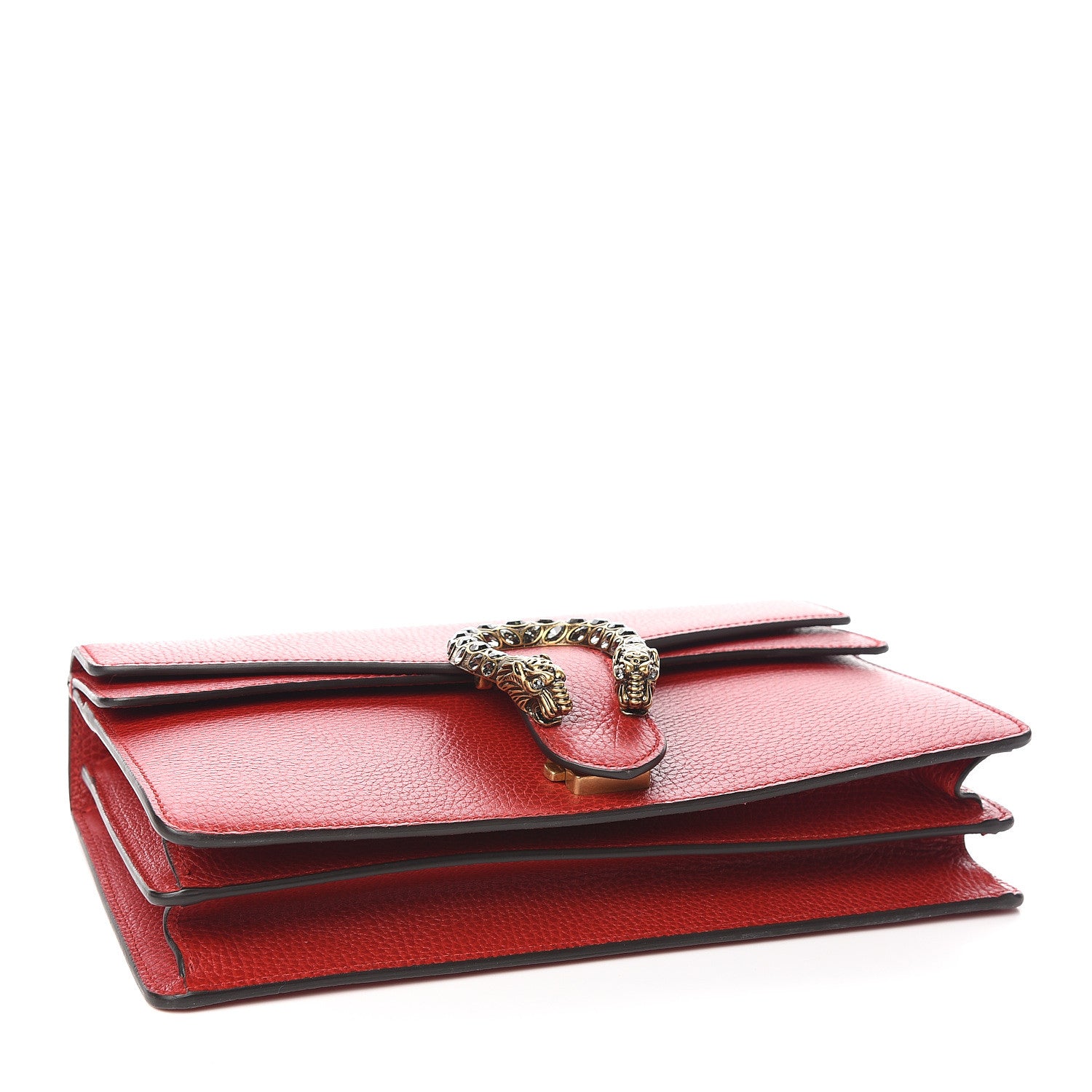 Gucci Dollar Calfskin Swarovski Crystal Small Dionysus Shoulder Bag Hibiscus Red 4 of 10