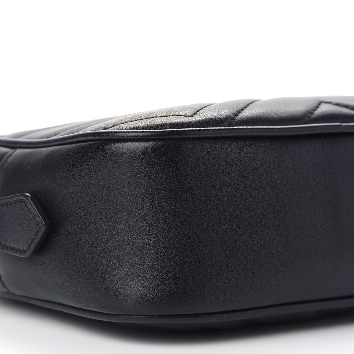 Calfskin Matelasse Mini GG Marmont Chain Shoulder Bag Black