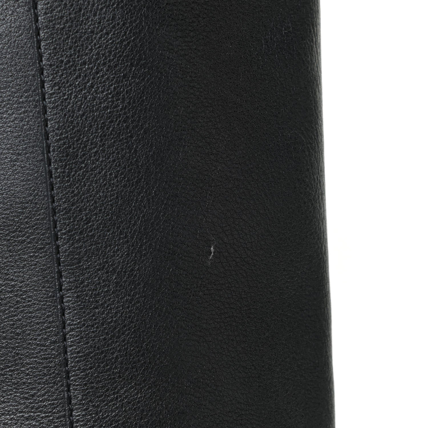 Valentino Garavani Calfskin Knee High Buckle Boots 37.5 Black 13 of 19