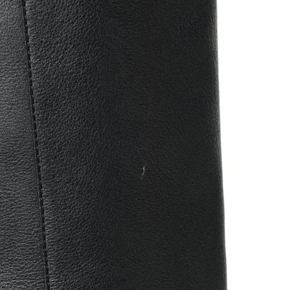 Valentino Garavani Calfskin Knee High Buckle Boots 37.5 Black 13 of 19