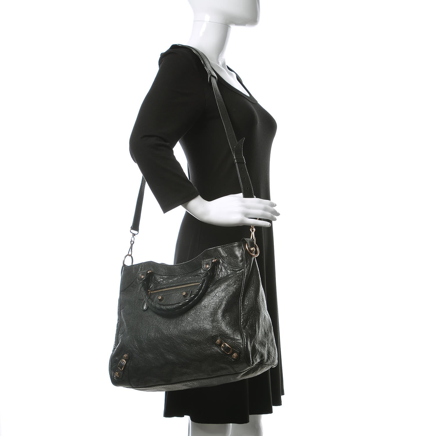 Balenciaga Agneau Giant 12 Rose Gold Hardware Velo Black 2 of 12
