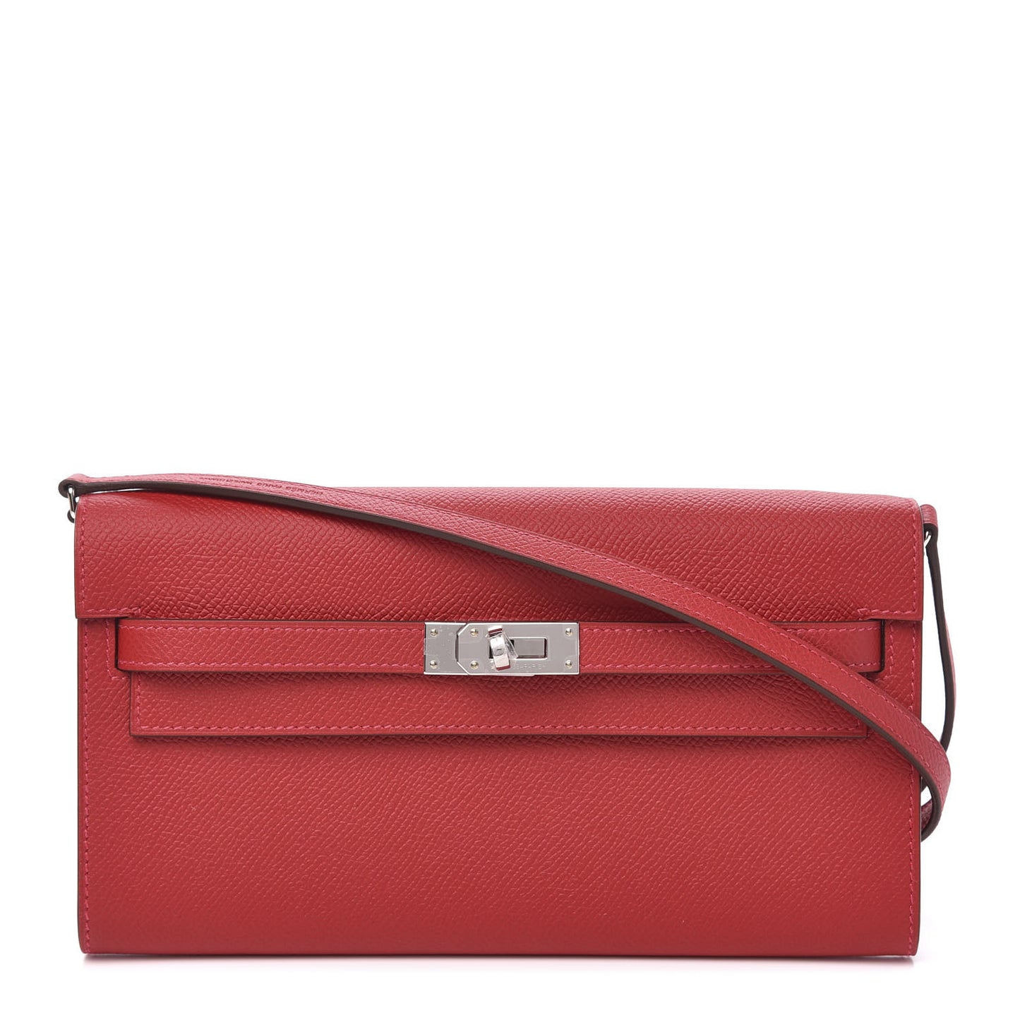 Epsom Kelly Wallet To Go Rouge Casaque