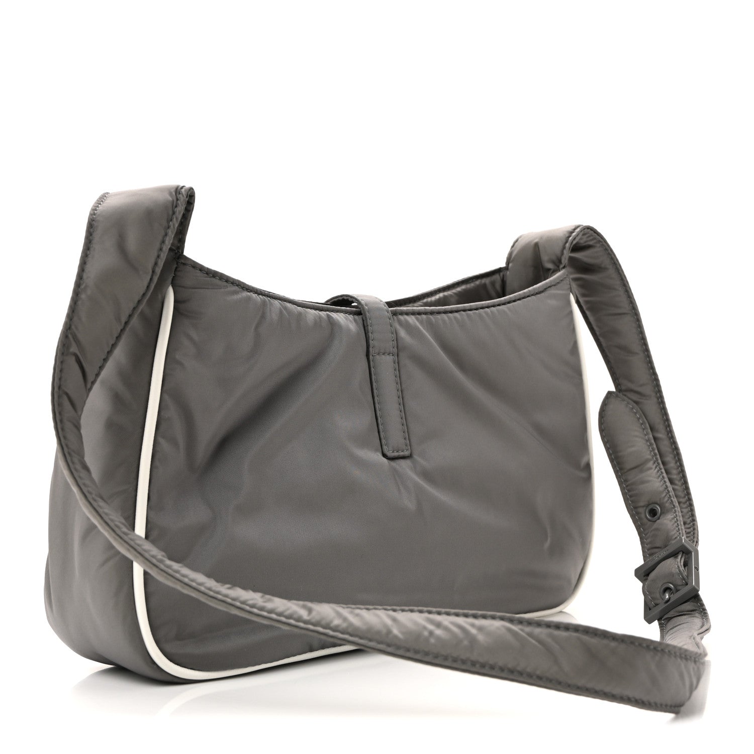Saint Laurent Econyl Nylon Le 5 A 7 Hobo Grey 3 of 11