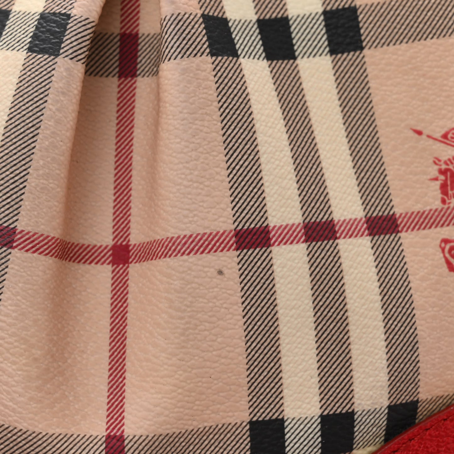 Haymarket Check Mini Hartham Crossbody Red