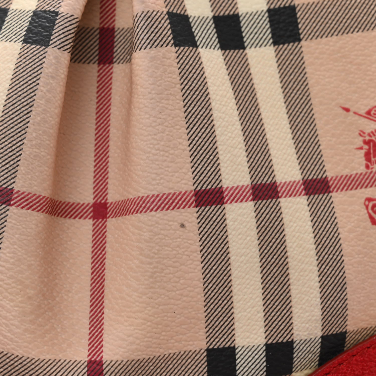 Burberry Haymarket Check Mini Hartham Crossbody Red 14 of 14